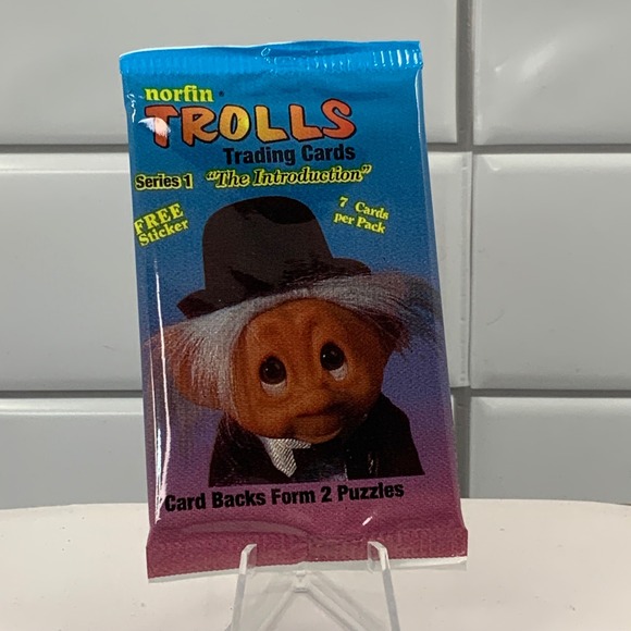 Norfin Other - 1992 Norfin Trolls Trading Cards Series 1 The Introduction Sealed Pack 7 Cards